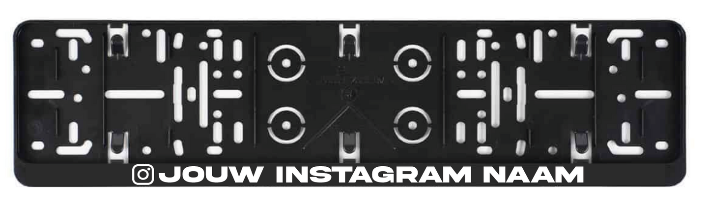 Kentekenplaathouder met Instagram naam