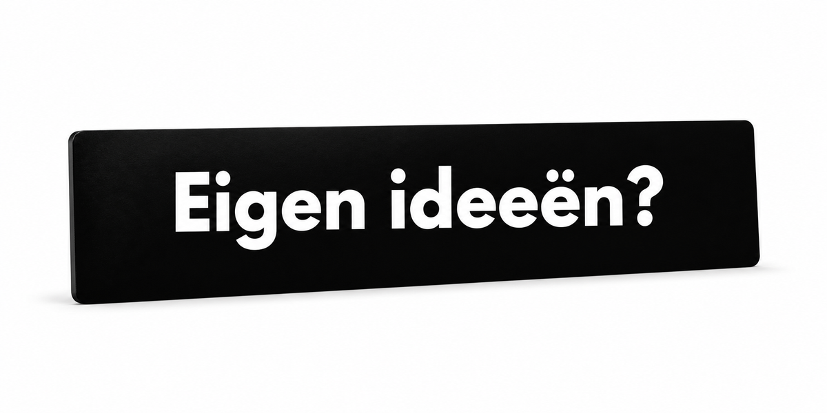 Showplaat eigen ideeën?