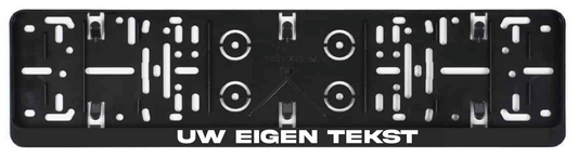 Kentekenplaathouders met naam of eigen logo (100 st, 2 kleuren)